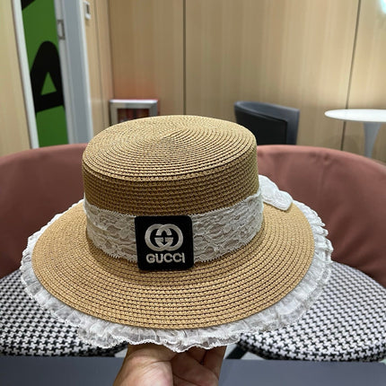 GUCCI 26S WIDE-BRIMMED STRAW HAT 253