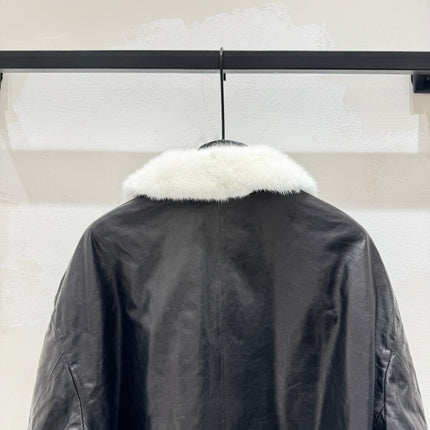 MAX MARA 25S SHEEPSKIN AND MINK FUR COAT 154