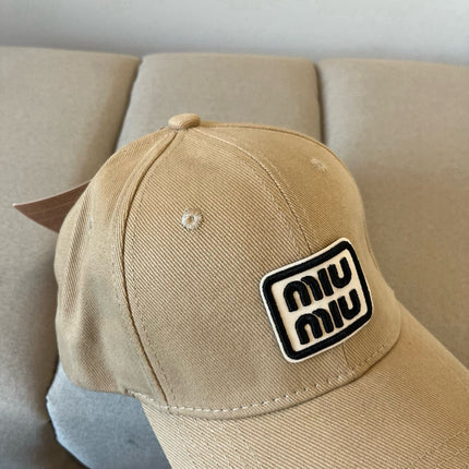 MIUMIU BASEBALL CAP IN BEIGE KHAKI FABRIC STYLE 3