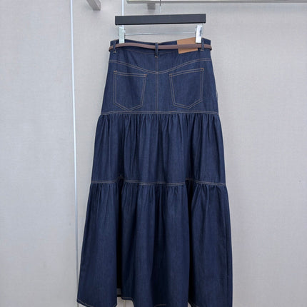 YSL 26S DENIM MAXI SKIRT 497