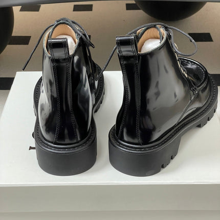 LOEWE 26S ANKLE BOOTS IN BLACK PATENT CALFSKIN