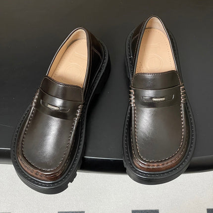 LOEWE 26S LOAFER IN DARK BROWN CALFSKIN