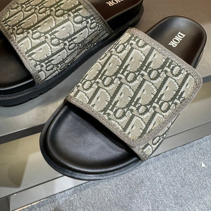 CD VELCRO STRAP SLIPPER MOSS JACQUARD