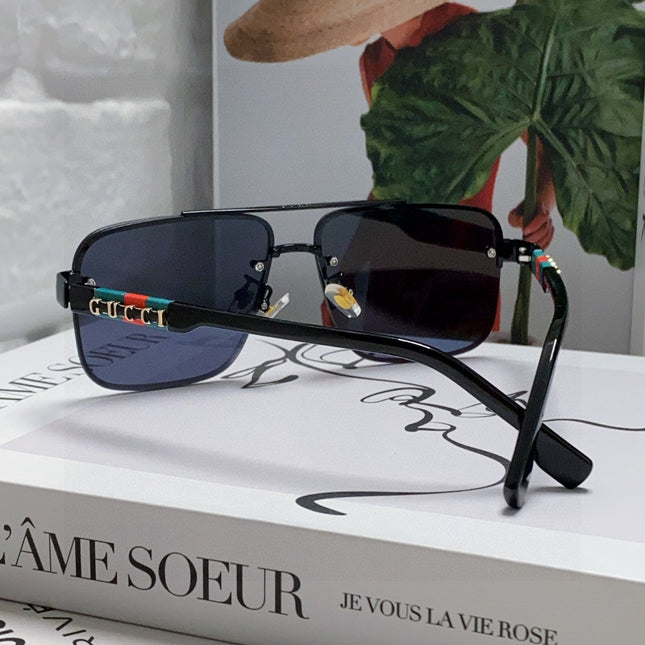 RECTANGULAR FRAME SUNGLASSES 576873 IN METAL