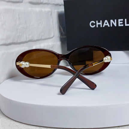 CHANEL 26S OVAL FRAME IN BROWN ACETATE 413423