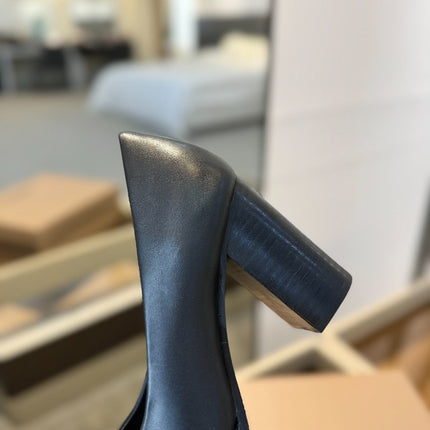 BURBERRY 26S HIGH HEELS 95 MM IN BLACK CALFSKIN