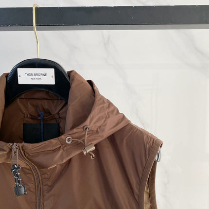 PRADA 26S SLEEVELESS HOODED JACKET 785