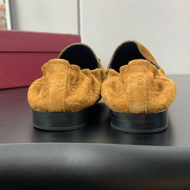 GUCCI 26S LOAFERS IN BROWN SUEDE