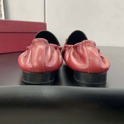 GUCCI 26S LOAFERS IN RED CALFSKIN