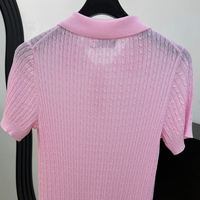 RALPH LAUREN 26S SHORT SLEEVE KNIT POLO TOP 494