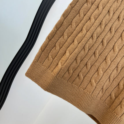RALPH LAUREN 26S CREW-NECK CABLE-KNIT VEST 740