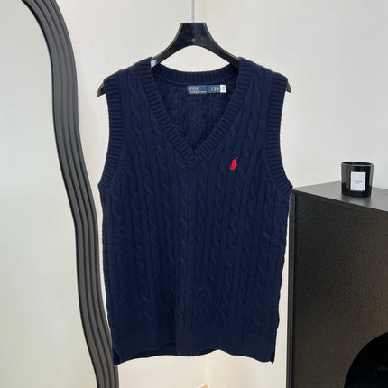 RALPH LAUREN 26S V-NECK CABLE-KNIT VEST 734