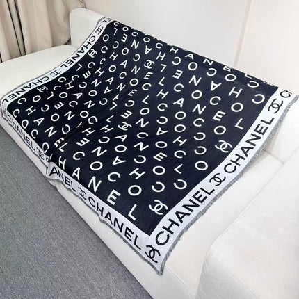 CHANEL 26S SCARF 140 IN SILK AND CASHMERE 504529