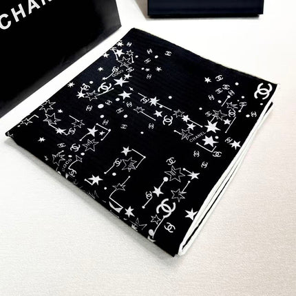 CHANEL 26S SCARF 135 IN SILK AND CASHMERE 510775