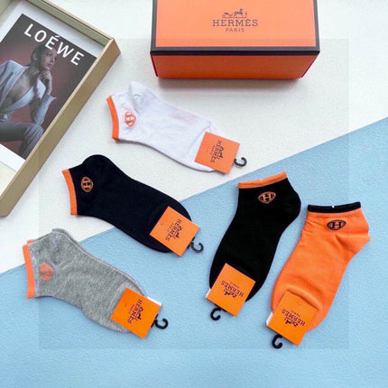 HERMES 26S ANKLE SOCKS 529104 (1 BOX)