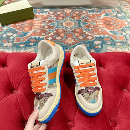 GUCCI 26S SCREENER SNEAKER IN MULTICOLOR SUEDE AND CANVAS STYLE 2