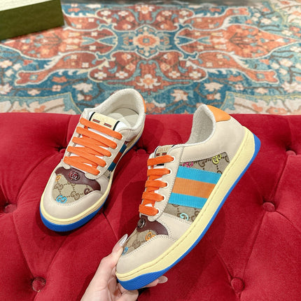 GUCCI 26S SCREENER SNEAKER IN MULTICOLOR SUEDE AND CANVAS STYLE 2