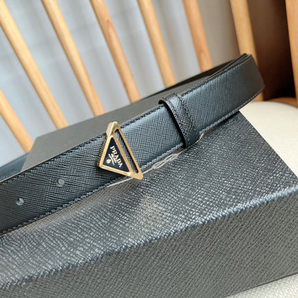 PRADA 25S BELT 30 MM IN BLACK CALFSKIN 595009