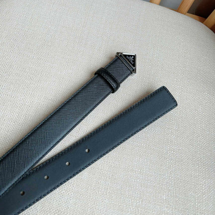 PRADA 25S BELT 30 MM IN BLACK CALFSKIN 595010