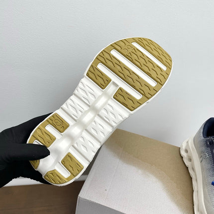 LOEWE 26S CLOUDTILT SNEAKER IN DARK BLUE IVORY RECYCLED POLYESTER