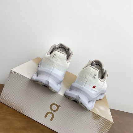LOEWE 26S CLOUDTILT SNEAKER IN WHITE AND LIGHT GRAY RECYCLED POLYESTER
