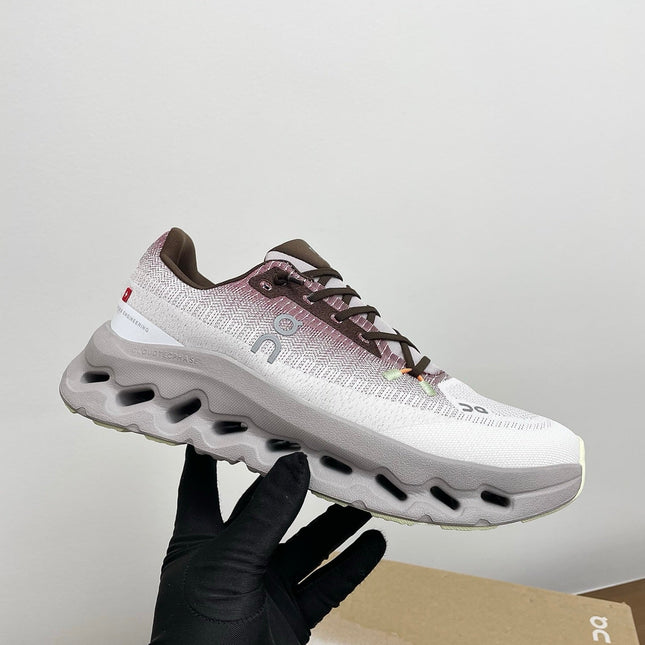 LOEWE 26S CLOUDTILT SNEAKER IN DARK BROWN IVORY RECYCLED POLYESTER