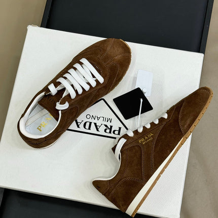 PRADA 25S SNEAKER IN BROWN SUEDE STYLE 9