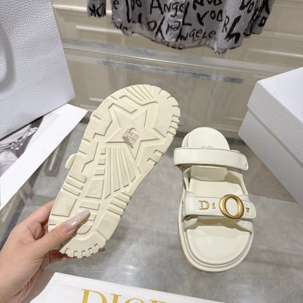 DIOR 26S SANDALS IN OFF WHITE CALFSKIN