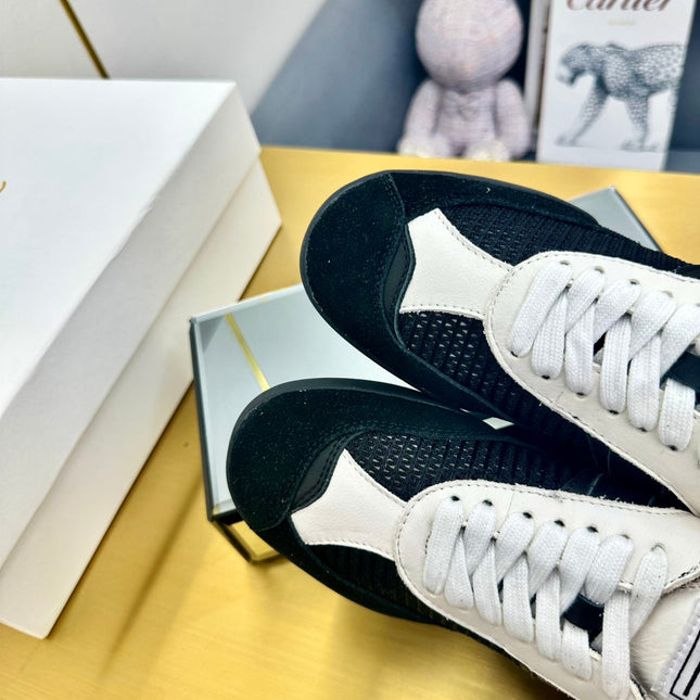 CHLOE 26S SKATE SNEAKERS IN WHITE CALFSKIN MIX BLACK MESH