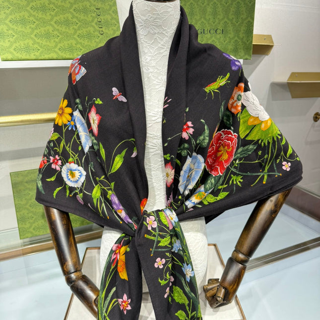 GUCCI 25S SCARF 140 IN CASHMERE 636339