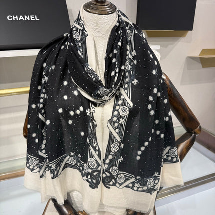 CHANEL 26S SCARF 200 IN CASHMERE 509237