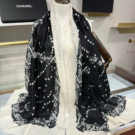 CHANEL 26S SCARF 200 IN CASHMERE 509237