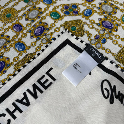 CHANEL 26S SCARF 135 IN SILK AND CASHMERE 504807