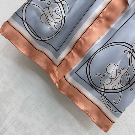 HERMES 26S SILK MIDI SKIRT 586