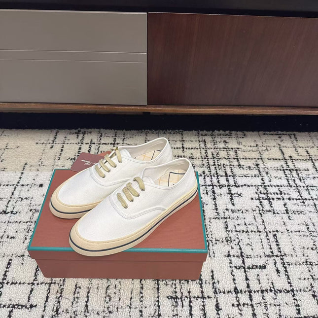 LP 26S SNEAKERS IN WHITE CANVAS FABRIC