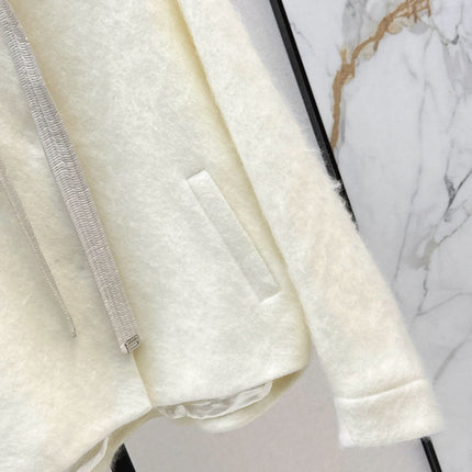 MAX MARA 25S HOODED KNIT JACKET 106