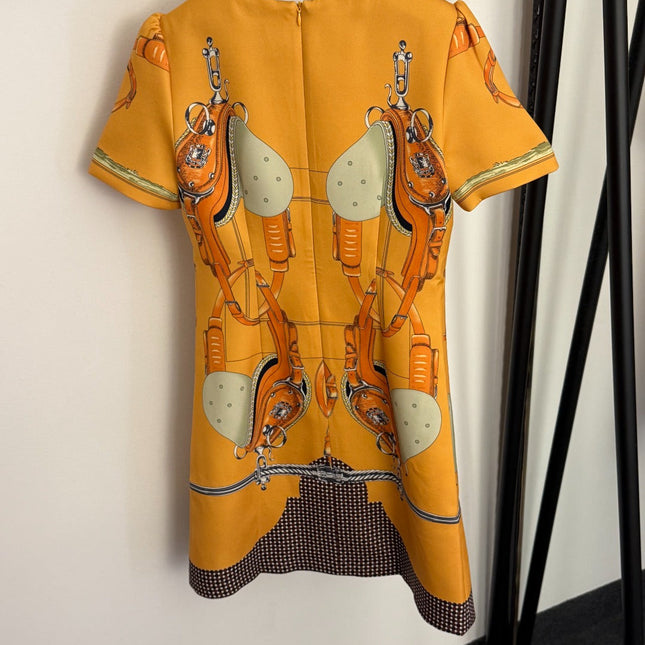 HERMES 26S SHORT SLEEVED DRESS 527