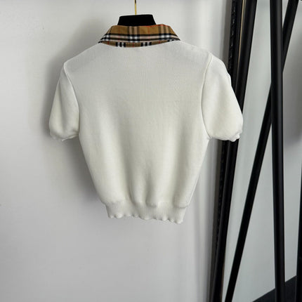 BURBERRY 26S SHORT-SLEEVE KNIT POLO SHIRT 362