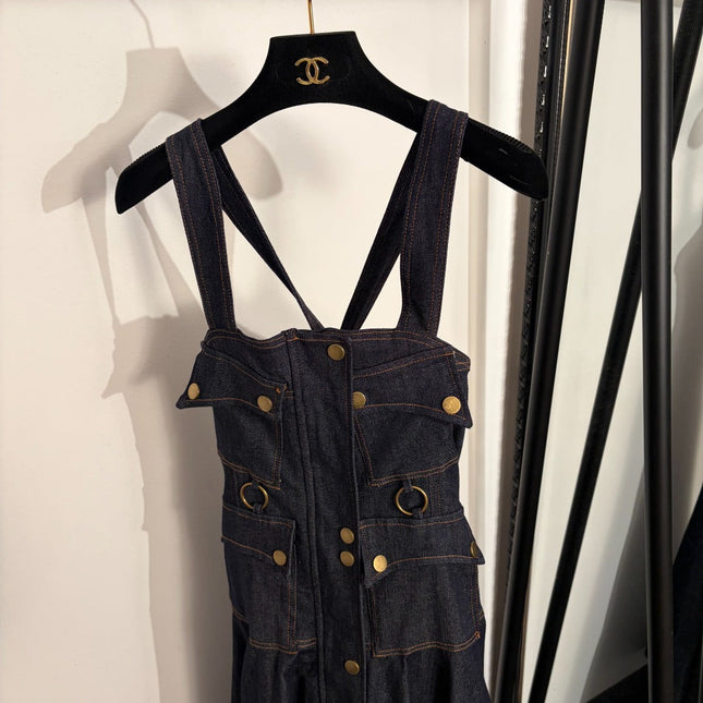 ZIMMERMANN 26S DENIM PINAFORE DRESS STYLE 34