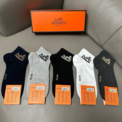 HERMES 26S ANKLE SOCKS 334251 (1 BOX)