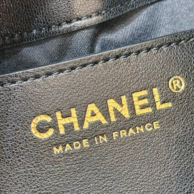 CHANEL 26S HOBO SHOULDER BAG 13 IN BLACK LAMBSKIN