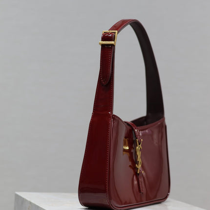 YSL SHOULDER BAG 25 IN RED CALFSKIN GOLD HARDWARE