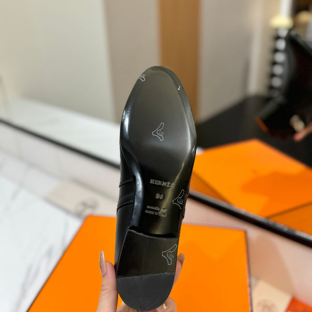 HM 26S NEO ANKLE BOOTS IN BLACK CALFSKIN