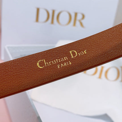 DIOR 26S BELT 20 MM IN BROWN CALFSKIN 635757