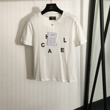 CHANEL 26S EMBELLISHED SHORT-SLEEVE T-SHIRT 850